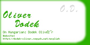 oliver dodek business card
